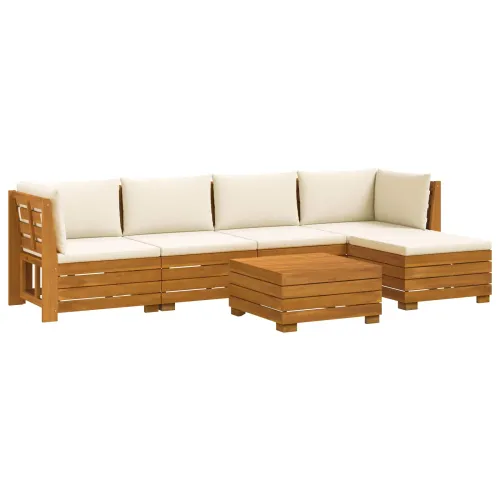 6 kom. Set vanjskih sofa Čvrsto drvo akacije Smeđa Cijena