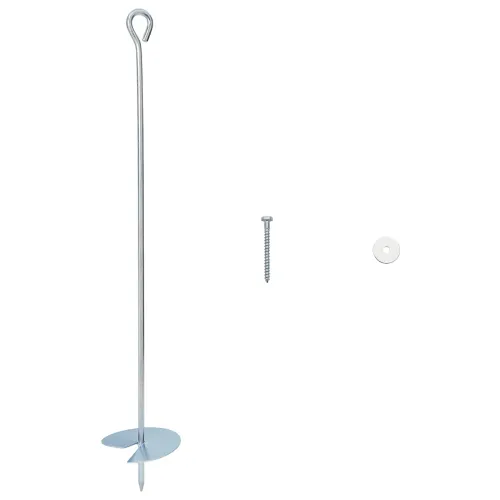 Zemaljska sidra 10 kom. Galvanizirani metal Srebrna - 10 60 cm Cijena