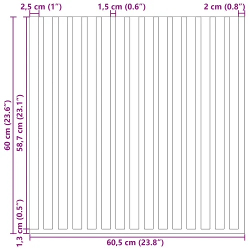 Zidne panele 2 kom. 60,5 x 60 cm Siva - Siva Cijena