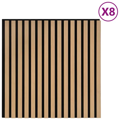 Zidne panele 8 kom. 60,5 x 60 cm Prirodna - Prirodna Cijena