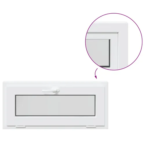 Unutarnja boja prozora u podrumu bijela RISOR 90 x 40 cm - Bijela 90 x 40 cm s dvostrukim staklenjem Cijena