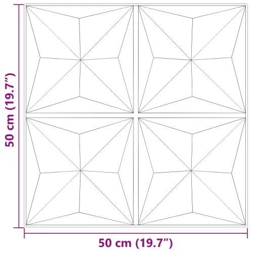 Zidne panele 48 kom. 50 x 50 cm Origami beton XPS pjena - Origami beton 48 Cijena