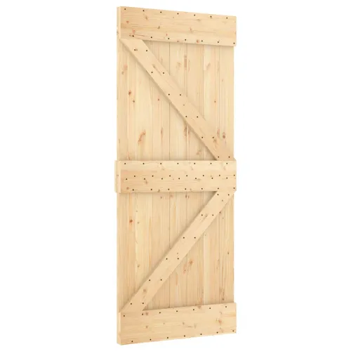 Klizna vrata NARVIK Prirodna i crna 85 x 210 cm (152,5 cm) - 85 x 210 cm (152,5 cm) Trokutasti Cijena
