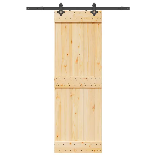 Klizna vrata NARVIK Prirodna i crna 70 x 210 cm (152,5 cm) - 70 x 210 cm (152,5 cm) Gladak dizajn Cijena
