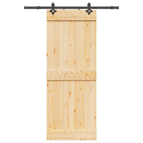 Klizna vrata NARVIK Prirodna i crna 80 x 210 cm (152,5 cm) - 80 x 210 cm (152,5 cm) Gladak dizajn Cijena
