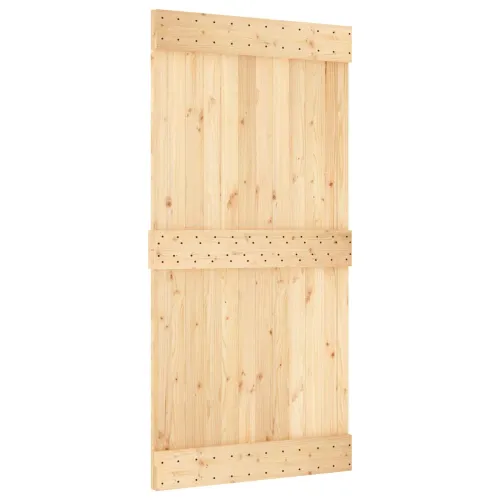 Klizna vrata NARVIK Prirodna i crna 100 x 210 cm (213,5 cm) - 100 x 210 cm (213,5 cm) Gladak dizajn Cijena