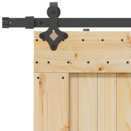 Klizna vrata NARVIK Prirodna i crna 90 x 210 cm (213,5 cm) - 90 x 210 cm (213,5 cm) Četvrtasto Cijena