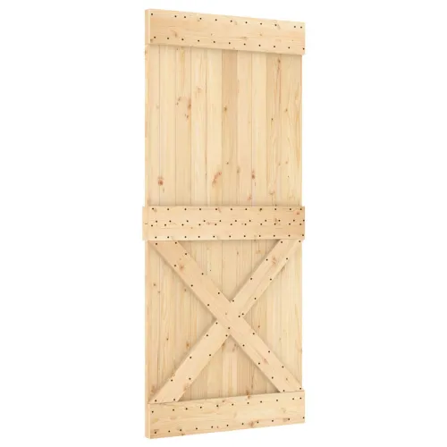 Klizna vrata NARVIK Prirodna i crna 90 x 210 cm (213,5 cm) - 90 x 210 cm (213,5 cm) križni dizajn Cijena