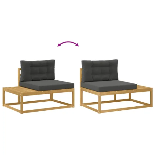Set vanjskih sofa Poliester Bijela - bijela i antracit Cijena