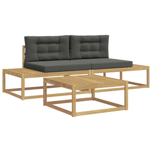 Set vanjskih sofa Poliester Bijela - bijela i antracit Cijena