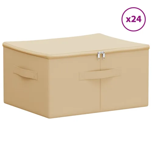 Kutija za spremanje 24 kom. Netkana tkanina 50 x 30 x 25 cm - Krem 24 50 x 30 x 25 cm Cijena