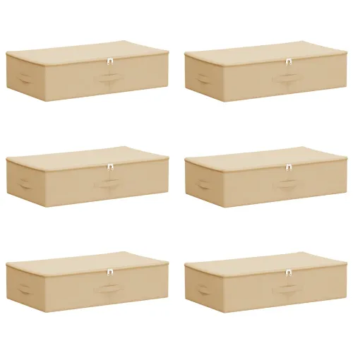 Kutija za spremanje 6 kom. Netkana tkanina 70 x 40 x 18 cm Krem - Krem 6 70 x 40 x 18 cm Cijena