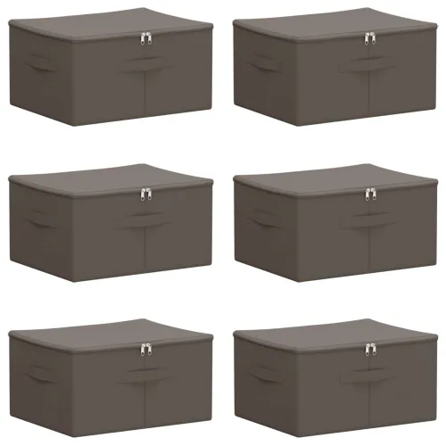 Kutija za spremanje 6 kom. Netkana tkanina 43 x 34 x 23 cm Siva - Siva 6 43 x 34 x 23 cm Cijena