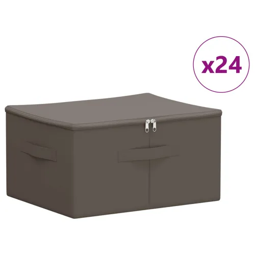 Kutija za spremanje 24 kom. Netkana tkanina 50 x 30 x 25 cm - Siva 24 50 x 30 x 25 cm Cijena