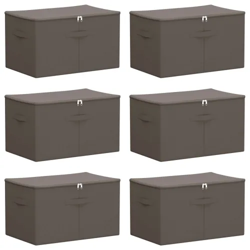 Kutija za spremanje 6 kom. Netkana tkanina 60 x 43 x 35 cm Siva - Siva 6 60 x 43 x 35 cm Cijena