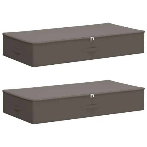 Kutija za spremanje 2 kom. Netkana tkanina 100 x 50 x 18 cm - Siva 2 100 x 50 x 18 cm Cijena