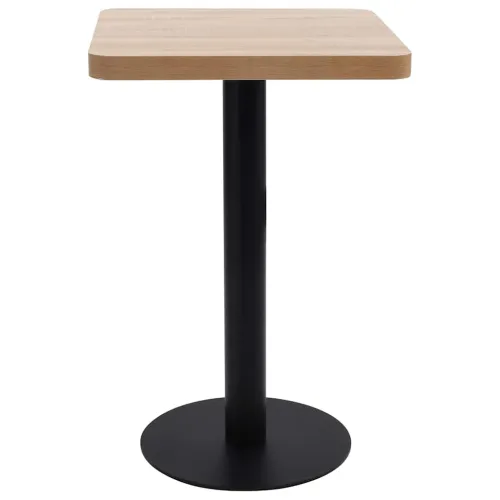 Bistro stol svjetlosmeđi 50 x 50 cm MDF - svijetlo smeđa i crna 50 x 50 x 75 cm 1 Cijena