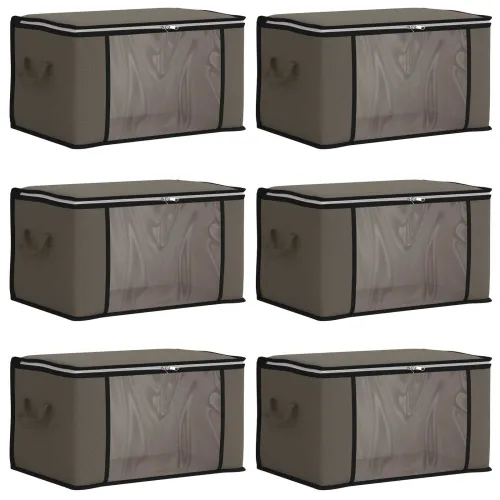 Kutija za pohranu s prozirnim bočnim oknom 6 kom. 61,6 L Siva - Siva 6 55 x 35 x 32 cm Cijena