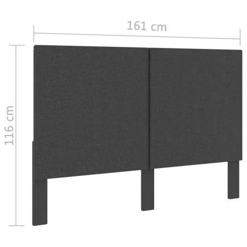 Uzglavlje od tkanine tamnosivo 160 x 200 cm - 160 x 200 cm Gladak dizajn Cijena