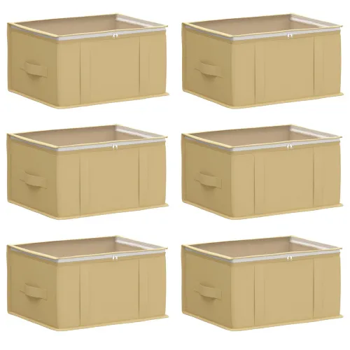 Kutija za pohranu s prozirnim prozorom na vrhu 6 kom. 33,6 L - Krem 6 43 x 34 x 23 cm Cijena