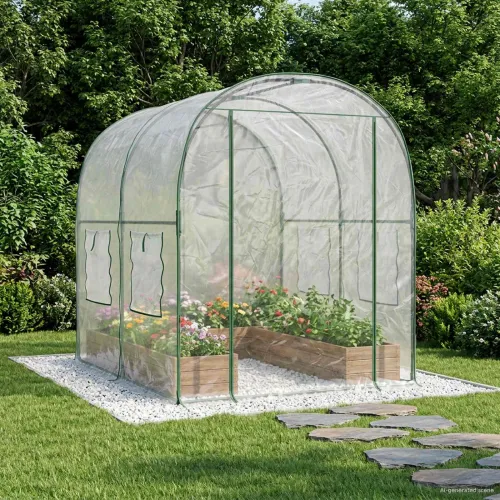 Staklenik s okvirom 160 x 200 x 192,5 cm PVC *Transparent*an - 200 cm Cijena