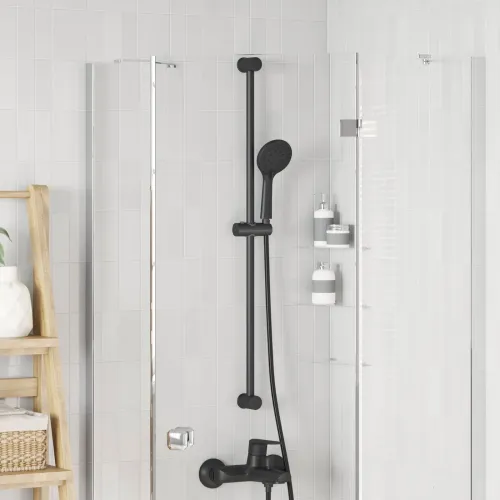 Držač za tuš Crna 100 cm Nehrđajući čelik - Crna 100 cm Cijena