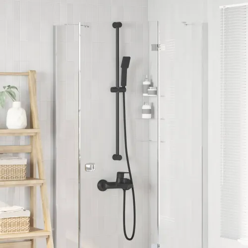 Set sustava za tuš Crna 100 cm Nehrđajući čelik - Crna 100 cm Cijena