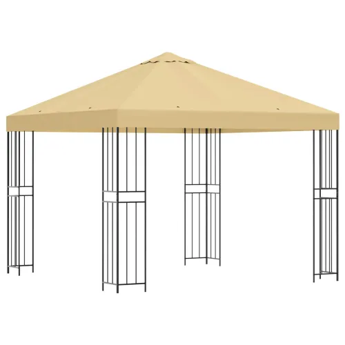 Gazebo 3 x 3 m Krem Poliester i čelik 190 gsm - Krem Bez bočnog zida Cijena