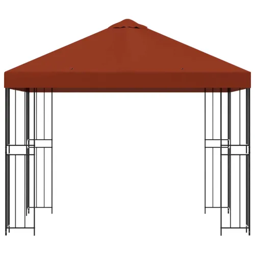 Gazebo 3 x 3 m Terakota Poliester i čelik 190 gsm - Terakota Bez bočnog zida Cijena