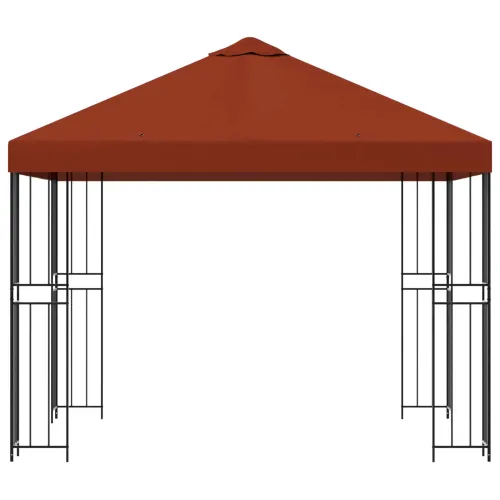 Gazebo 3 x 3 m Terakota Poliester i čelik 190 gsm - Terakota Bez bočnog zida Cijena