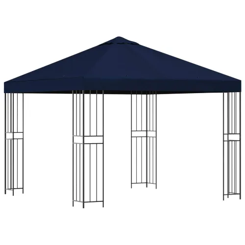 Gazebo 3 x 3 m Plava Poliester i čelik 190 gsm - Plava Bez bočnog zida Cijena