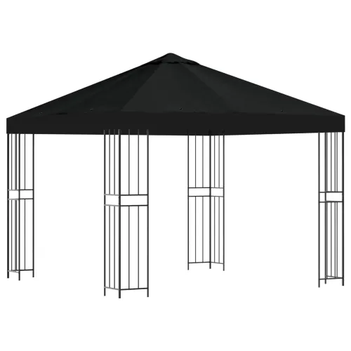 Gazebo 3 x 3 m Crna Poliester i čelik 190 gsm - Crna Bez bočnog zida Cijena