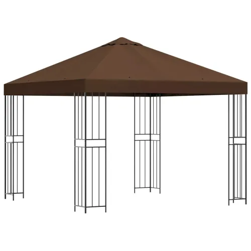 Gazebo 3 x 3 m Smeđa Poliester i čelik 190 gsm - Smeđa Bez bočnog zida Cijena