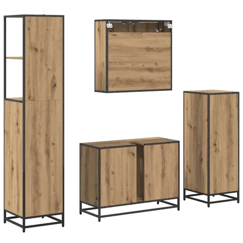 Set namještaja za kupaonicu 4 kom. Umjetnički hrast - hrast artisan Cijena
