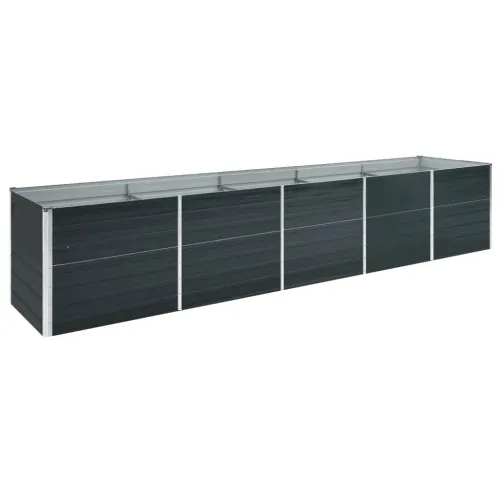 Povišena gredica - Vrtna gredica pocinčani čelik 400x80x77 cm antracit - 400 x 80 x 77 cm Cijena