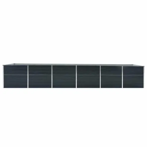 Povišena gredica - Vrtna gredica pocinčani čelik 480x80x77 cm antracit - 480 x 80 x 77 cm Cijena