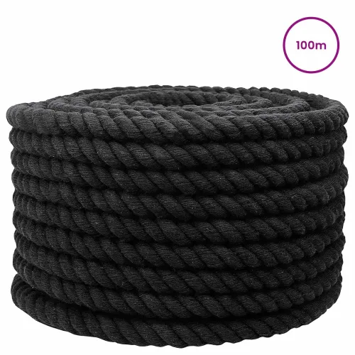 Pamučno uže 20 mm 100 m Crna 100% Pamuk - Crna 20 mm 100 m Cijena