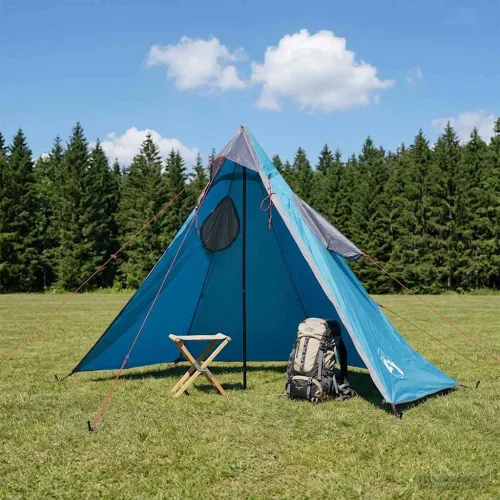 2-u-1 Kišni Pončo s Kapuljačom 262 x 126 x 130 cm Plava - Plava Cijena