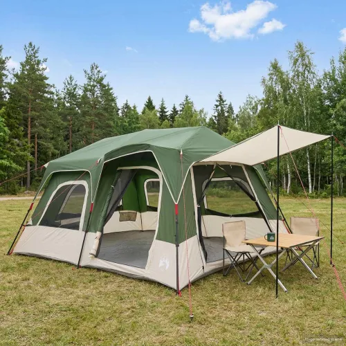 Instant šator 8-osobni Zelena 185T Poliester s PU premazom - Zelena 8 osoba Cijena