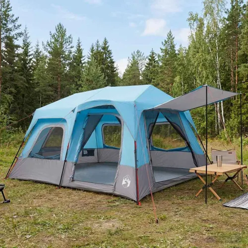 Instant šator 8-osobni Plava 185T Poliester s PU premazom - Plava 8 osoba Cijena