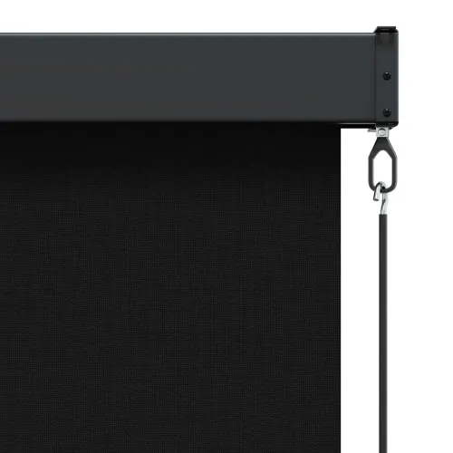Rolo zavjesa Crna 160 x 250 cm Tkanina i aluminij - Crna 160 x 250 cm Cijena