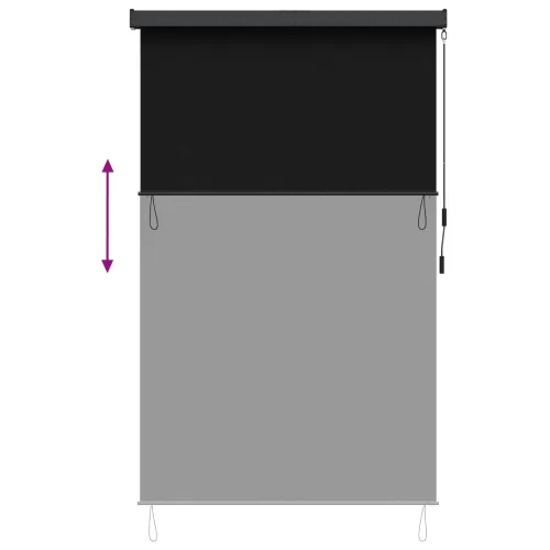 Rolo zavjesa Crna 160 x 250 cm Tkanina i aluminij - Crna 160 x 250 cm Cijena