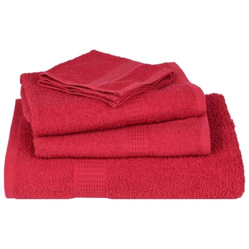 Set ručnika od 6 dijelova FROGN crveni 360 g/m² - Crvena 1 Crvena Cijena