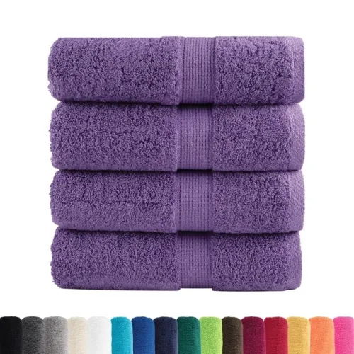 Premium ručnici za pranje SOLUND 4 kom. ljubičaste 30x30 cm 600 g/m² - Ljubičasta 30 x 30 cm 4 Cijena