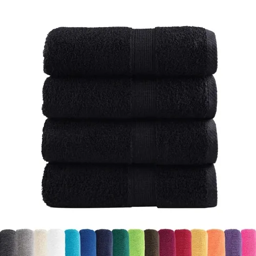 Premium ručnici za goste SOLUND 4 kom. crni 30x50 cm 600 g/m² - Crna 30 x 50 cm 4 Cijena