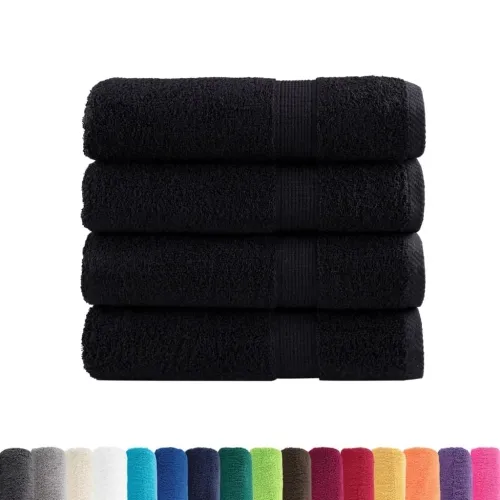 Premium ručnici za ruke SOLUND 4 kom. crni 50x100 cm 600 g/m² - Crna 50 x 100 cm 4 Cijena