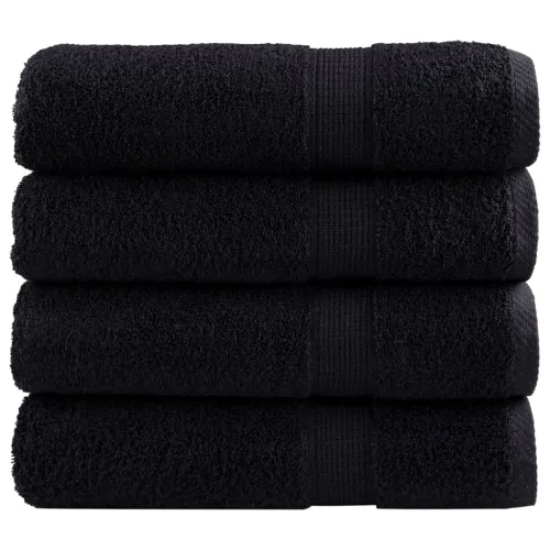 Premium ručnici za ruke SOLUND 4 kom. crni 50x100 cm 600 g/m² - Crna 50 x 100 cm 4 Cijena