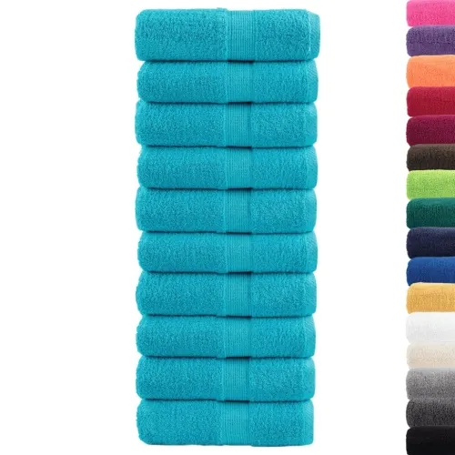 Premium ručnici za goste SOLUND 10 kom. tirkizne boje 30x50 cm 600 g/m² - Tirkizna 30 x 50 cm 10 Cijena