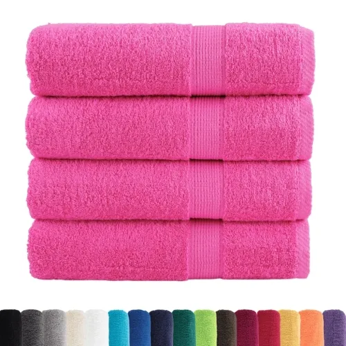 Premium ručnici za ruke SOLUND 4 kom. ružičasti 50x100 cm 600 g/m² - Ružičasta 50 x 100 cm 4 Cijena