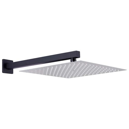 Potporna ručka za tuš kvadratna nehrđajući čelik 201 crna 30 cm - Crna 30 cm Cijena